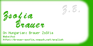 zsofia brauer business card