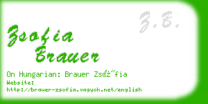 zsofia brauer business card